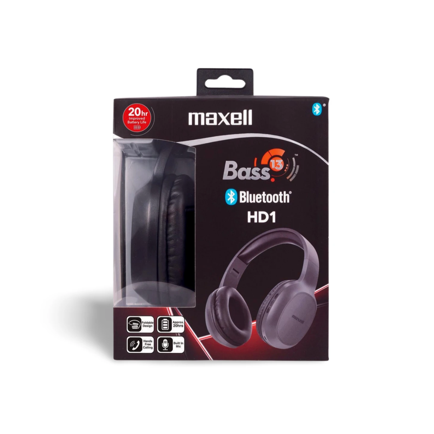 Maxell Bluetooth Headphone Bass13 - HD1 kleur zwart