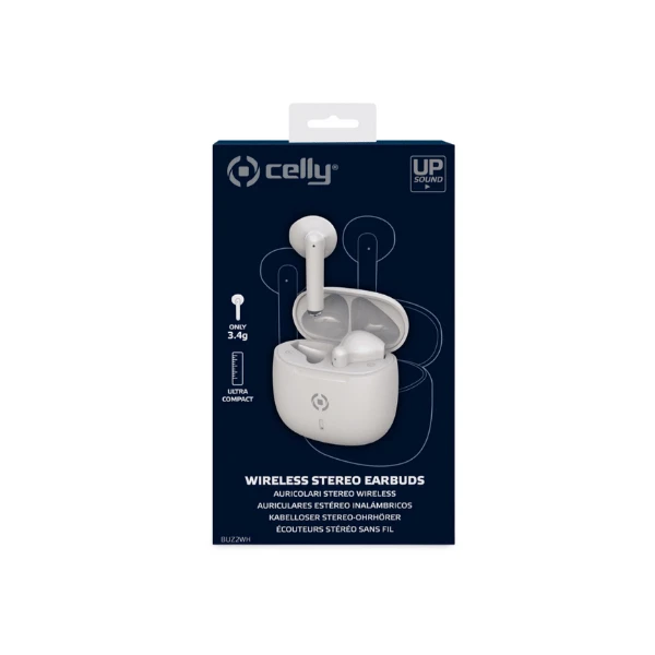 Celly BUZ2WH Bluetooth Earbuds kleur wit