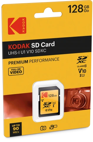 Kodak SD Kaart Classe 10 - UHS-I V10 128GB.